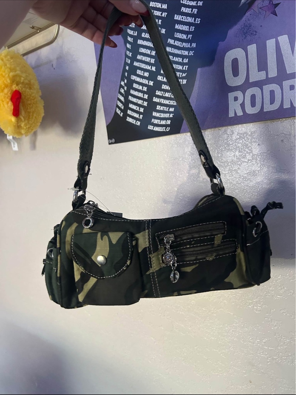 Camouflage Shoulder Bag for Men - Green Camo